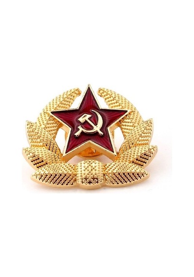 Kizil Yildiz S.S.C.B. Orak Çekiç Çelenk Pin Rozet Rz010 Kırmızı