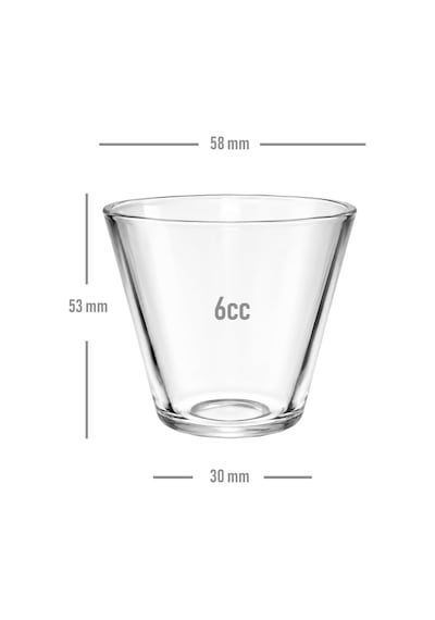Shot Bardağı Seti 6 Adet, 6cc Şeffaf Cam, 6'lı Set