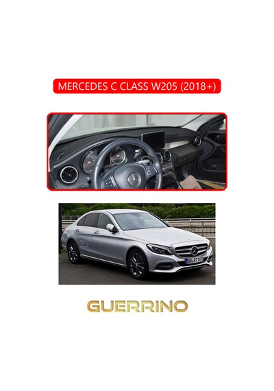 Mercedes C Class W205 2018+torpido Koruma Halısı Kırmızı Kenar