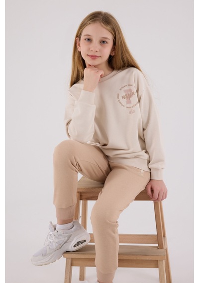 U.S. Polo Assn. U.s. Polo Assn Kız Çocuk Krem Eşofman Takımı Us2313-c-v2 KREM