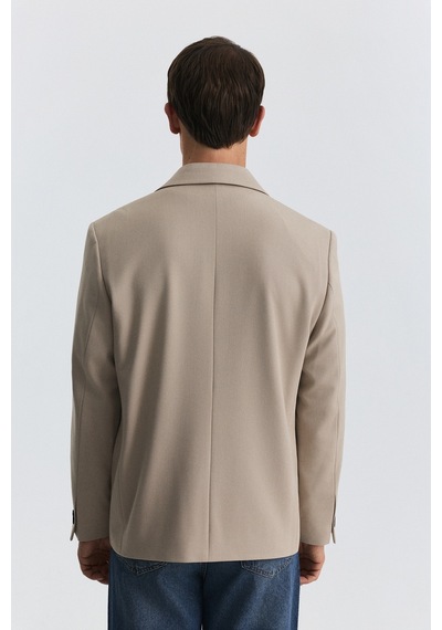 Antioch Relax Fit Kruvaze Erkek Blazer Ceket Bej