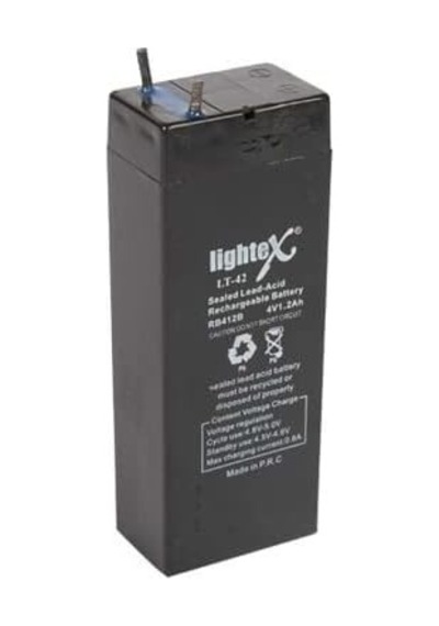 Akü 4v 1.2a Işıldak Fener 3.5x9x2cm Lightex Lt-42n Siyah