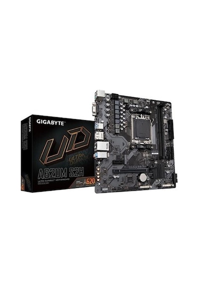 Gıgabyte Amd A620m-s2h Ddr5 6400oc Hdmı Vga Dp M.2 Pcıe 16x V4.0 Am5 Usb 3.2