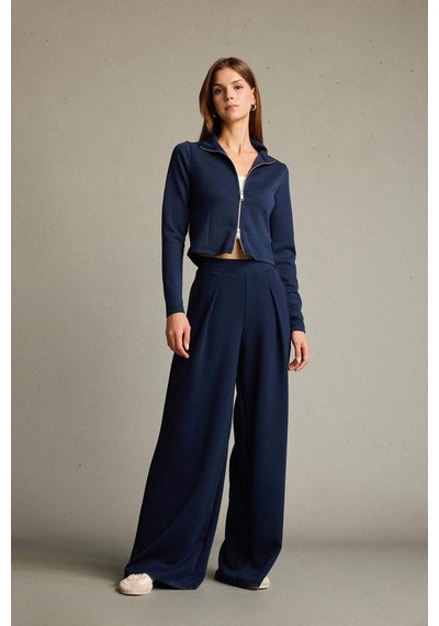 Defacto Yarım Balıkçı Yaka Modal Fermuarlı Sweatshirt G2921ax25aunv245 Lacivert