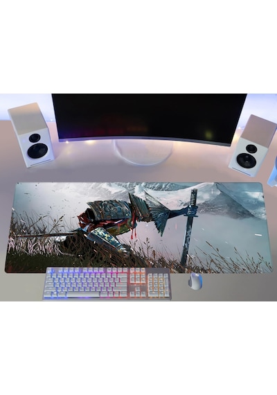 Gaming Mouse Pad 90x40 Mouse Pad Xxl Büyük Oyuncu Mouse Pad Speed Mousepad Samurai, 90x40 Cm