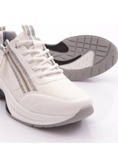 Dgn 30164 Kadin Bağcikli Fermuarli Spor Ayakkabi 30164-2027-R0198 Beyaz