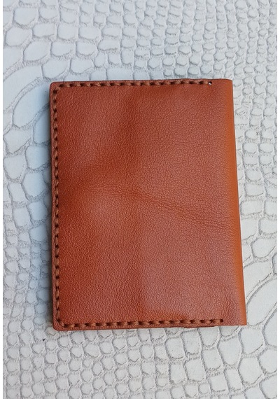 Durush Collection Tasarım Gerçek Deri Taba Rengi El İşlemeli Kartlık