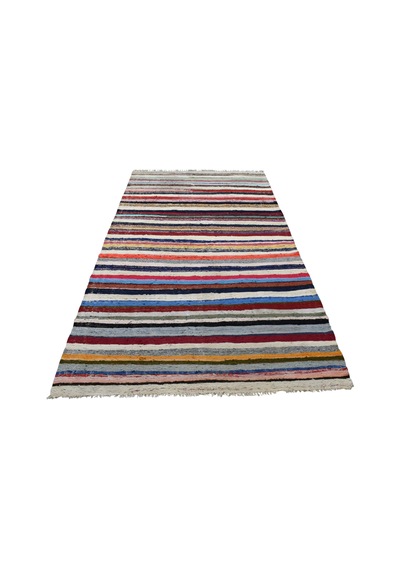 Kilim Antik El Dokuma Pamuklu Anadolu Yörük Kilimi 0079 - Yeni - Çok Renkli