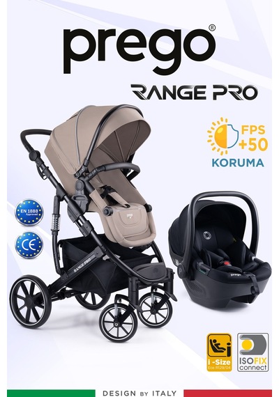 Prego Range Pro Portbebeli i-Size Sertifikalı Travel Bebek Arabası - UPF 50+ UV Korumalı