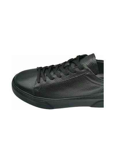 King Paolo King Shoes Cb2501 Siyah Deri Sneaker Erkek Ayakkabı Bordo