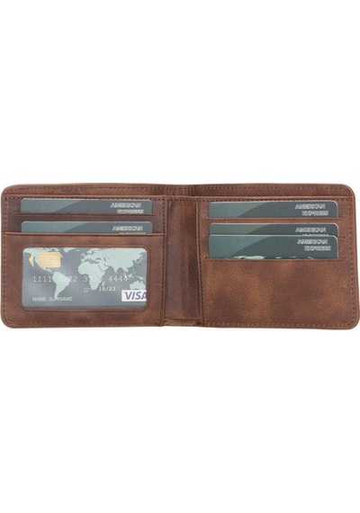 Bloominbag Bloomfold Mahogany Brown Hakiki Deri Cüzdan Kahve
