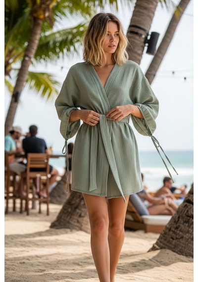 Combattente Exclusive Products Yeni Sezon Müslin Kimono - Bağlamalı Kol Detayı, Lüks Oversize Kadın Kimono - Oeko-tex Sertifikalı Kumaş Çağla Yeşili Combattente Exclusive Products Yeni Sezon Müslin Kimono - Bağlamalı Kol Detayı, Lüks Oversize Kadın Kimono - Oeko-tex Sertifikalı Kumaş Çağla Yeşili