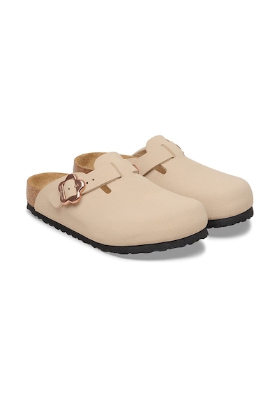 Birkenstock Boston Kıds Bf Flower Buckle Çocuk Terlik 1030630 Bej