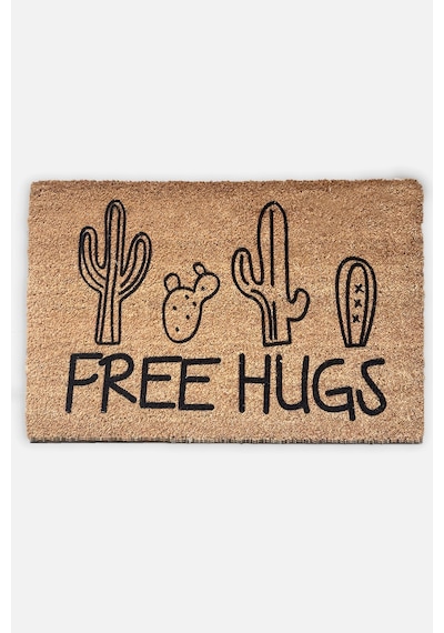Coco Free Hugs 40X60 cm KIL Paspas,Dekoratif Çok Amaçlı Iç ve Dış Kapı Paspası