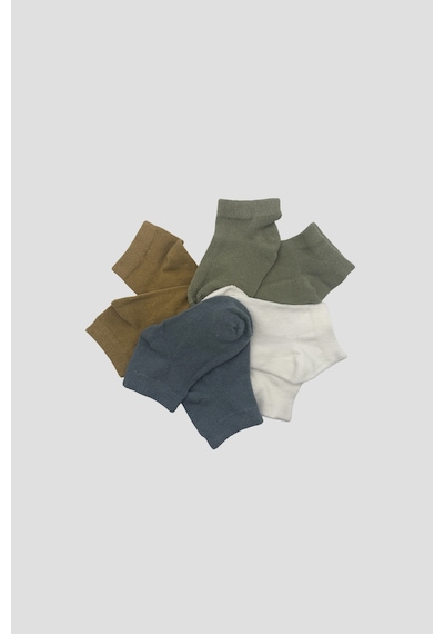 Defne Baby Unisex Bebek Ve Çocuk Basic Premium Pamuklu Patik Çorap Seti Çok Renkli