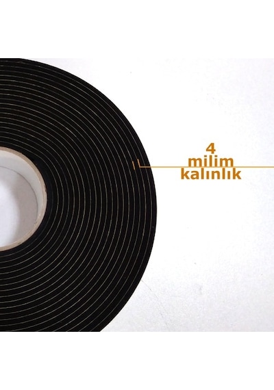Kapı Pencere Bandı Yapışkan Kapı Pencere Süngeri Epdm-4Mmx50Mm-Siyah-10 Metre