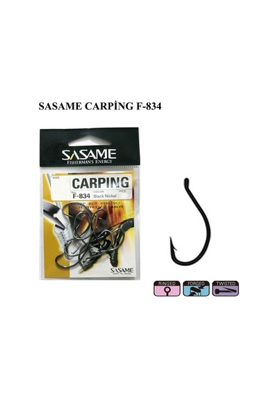 Sasame Carping F-834 Black Nickel Iğne (378492809)