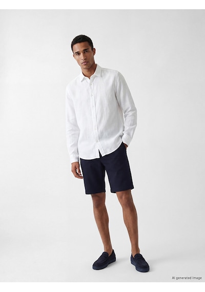 Lcw Vision Beyaz Regular Fit %100 Keten Erkek Gömlek