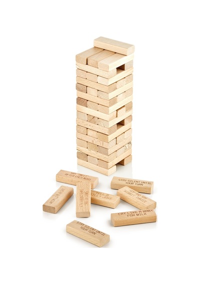 İngilizce Penalty Tower İngilizce Cezalı Tower Jenga Denge Oyunu 54 Parça Büyük Boy