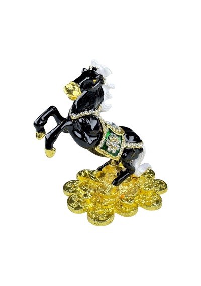 Şahlanan At Biblo 10 10 CM Siyah Gold Taş Detaylı Şahlanan At Biblo 10 10 CM Siyah Gold Taş Detaylı