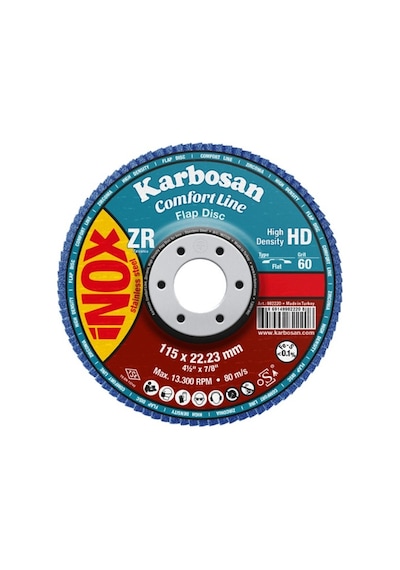 Karbosan Comfortline Flap Disk Zr Zxr11 Hd 125 Mm 60 Kum Düz-karbosan 982460