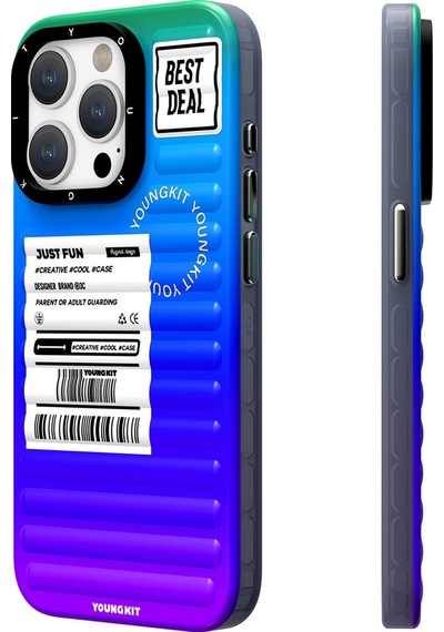 Apple Uyumlu iPhone 15 Pro Max Kılıf Youngkit The Secret Color Serisi Kapak Yeşil