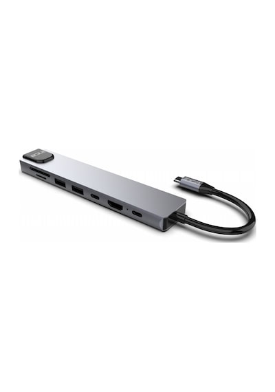 Technow 8 İn1 4k Ultra Hd Type C Usb 3.0 Hub Hdmı Rj45 Sdtf Adaptör Çoklayıcı