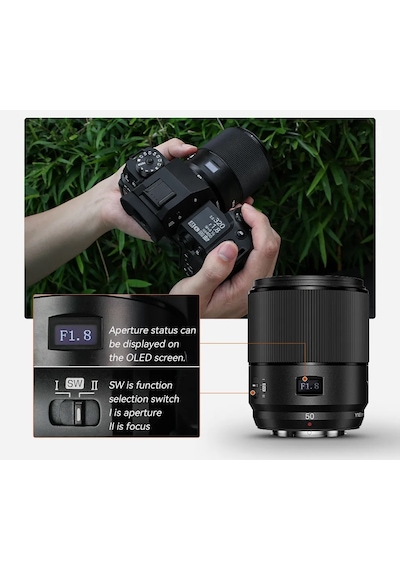 Yongnuo YN50mm F1.8X DA DSM PRO Fujifilm X Mount Uyumlu Otofokus Prime Lens