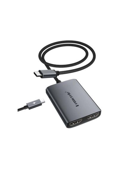 Lemorele Hd30 Type-c To Çift Hdmı 4k 30hz + 1080p 60hz Dual Çoklayıcı Görüntü Aktarıcı Dönüştürücü Adaptör