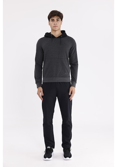 Rowinger Kanguru Cepli Ayarlanabilir Kordonlu Ribana Manşetli Rahat Kesim Kapüşonlu Sweatshirt Antracite