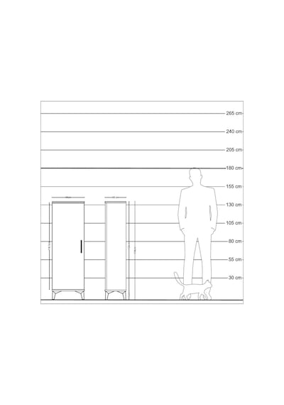 Arges Dolap Tek Kapaklı Tek Askılı 44x30x134 Aytaşı-antrasit Aytaşı