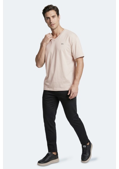 Slazenger Katre Erkek V Yaka Bej Tişört