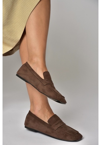 Fox Shoes Z250010202 Kahverengi Süet Günlük Kadın Ayakkabı