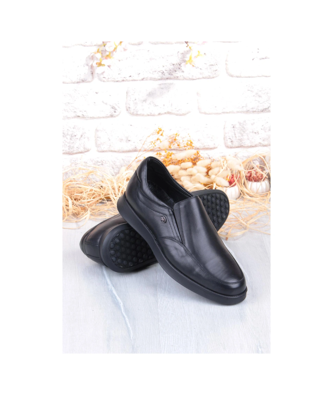 King Paolo G1248 Shoeflex Comfort Hakiki Deri Erkek Ayakkabı Siyah
