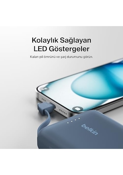 Bank Kablolu Taşınabilir Şarj Cihazı 10k Pd 20w - Usb-c Güç Dağıtımı Power Bank 16 Serisi İpad Pro Galaxy S24