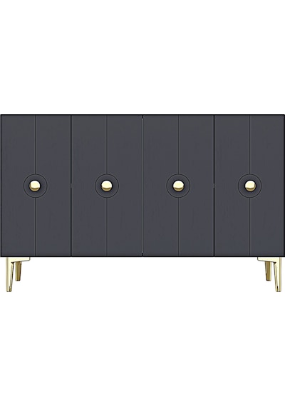 Ka1235ag Enlem Konsol Ve Tv Sehpası Antrasit-gold 120cm