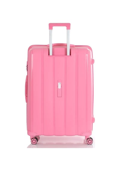Mçs Bavul Büyük Ve Kabin 2li Set Kırılmaz Silikon Valiz V305 Pembe