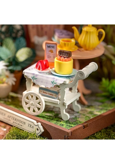 Rolife Ds038 Şık Çay Bahçesi Fancy Tea Yard Dıy Minyatür Maket Model Seti Mini Dollhouse 3d Model Kit Detaylı Dekoratif Hobi Seti 3d Puzzle Tiny House