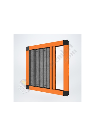 Akordeon Pileli Pilise Pencere Sineklik, Antrasit, 75 Cm İle 140 Cm Arası, Istenilen Ölçüde