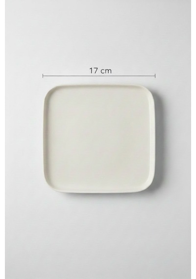 6'lı Verona Kare Pasta Tabağı 16.8cm Krem Rinart