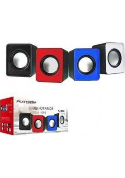 Platoon Pl-4082 Usb Mını Speaker 1+1-Beyaz