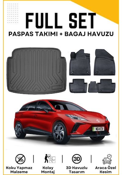 Mg 4 2024-2025 Model Luxury Alt Birebir Uyumlu Bagaj Havuzu+paspas Seti
