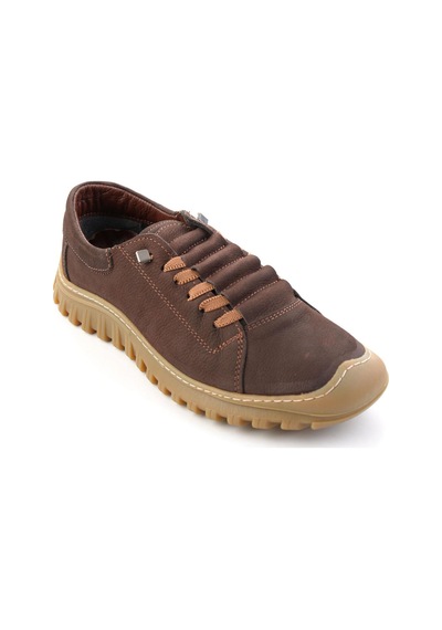 Bambi Kahve Nubuk Hakiki Deri Kadın Sneaker K01076100301