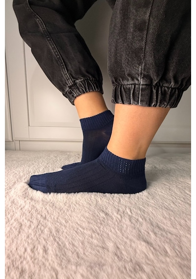Ozzy Socks 3 Çift Kadın Taş Detaylı Dikişsiz & Takviyeli Patik Çorap Mor