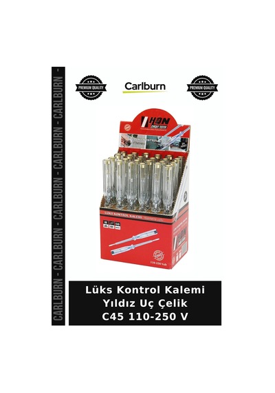 Özel Üretim Elektrik Test Voltaj Ölçer Lüks Kontrol Kalemi - Yıldız Uç - Çelik C45 - 110-250 V