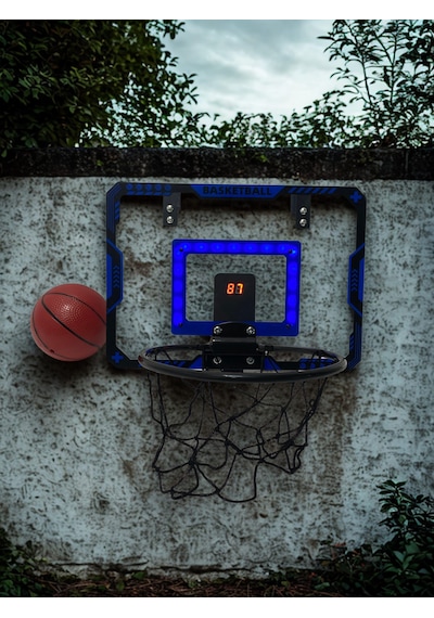 Çift Potali Skorboard Lu Basketbol Seti Basketbol Potası Matkap Gerektirmez, Iç/dış Mekan 2 Yıl Garantili