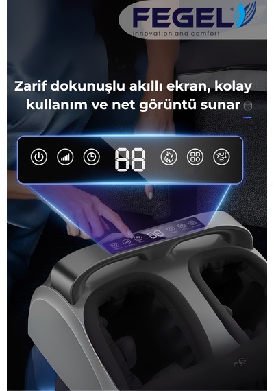 Fg-513 6d Isıtmalı Ayak Masaj Aleti, Derin Yoğurma Ve Hava Basınçlı Kumandalı Masaj Aleti Beyaz