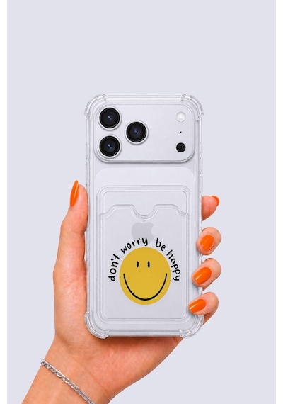 iPhone Uyumlu 17 Pro Max Kartlıklı Gülücük Desenli Kılıf Mh-hs0781-8471