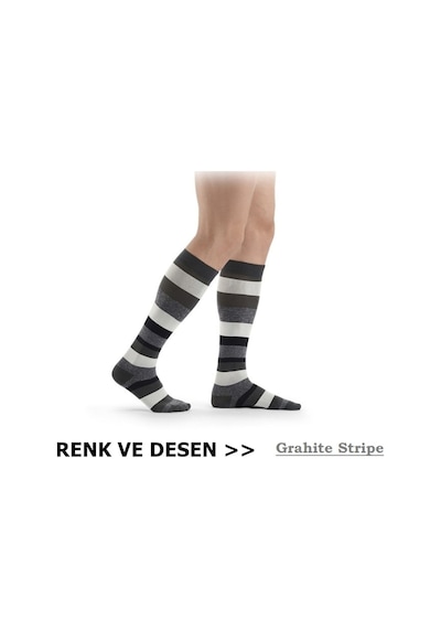 Sigvaris Shades Socks Erkek Diz Altı Varis Çorabı, Renkli, Dese... Ten Rengi Standart S Kapalı Kısa