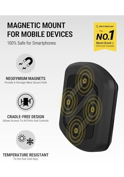 Scosche Magdmb Magicmount 360 Derece Ayarlanabilir Kafalı Araç İçin Manyetik Telefon Tutucu